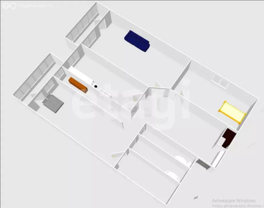 4-комнатная квартира: Южно-Сахалинск, улица М.А. Пуркаева, 80 (78 м) - Фото 1