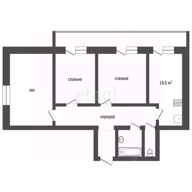 3-к кв. Тамбовская область, Тамбов городской округ, с. Бокино пер. ... - Фото 1