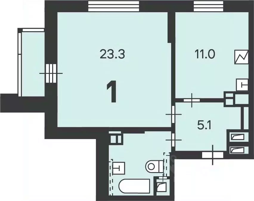 1-к кв. Москва Малая Тульская ул., 55к1 (45.5 м) - Фото 0
