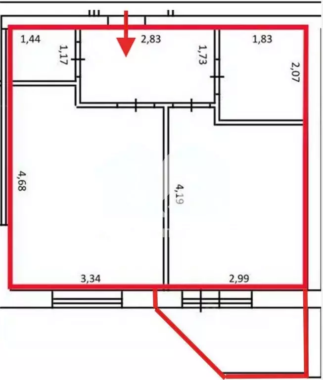 1-к кв. Новосибирская область, Новосибирск ул. Королева, 10/1 (40.0 м) - Фото 1