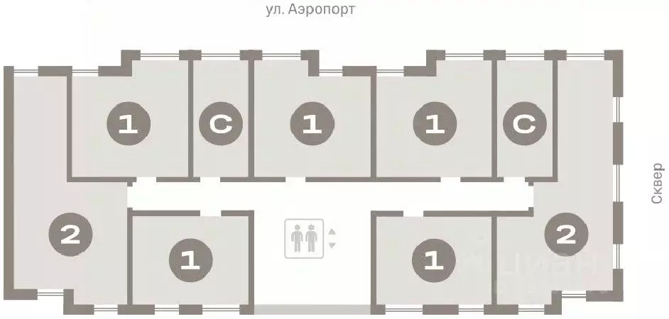 2-к кв. Новосибирская область, Новосибирск ул. Аэропорт, 88 (62.81 м) - Фото 1