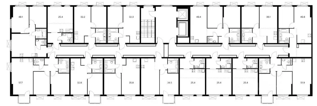 Квартира, 2 комнаты, 51.2 м - Фото 1