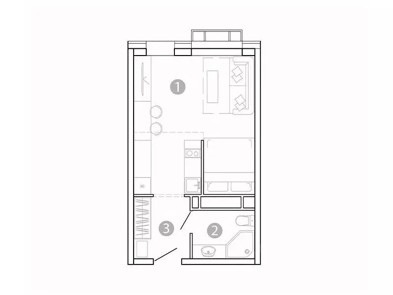 1-к кв. Забайкальский край, Чита 1-я Коллективная ул., 6 СТР (29.22 м) - Фото 1