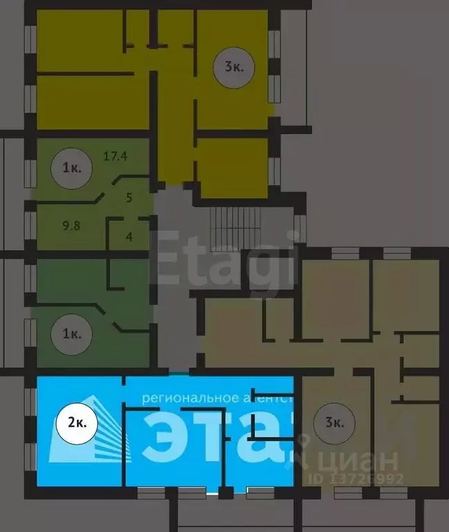 2-к кв. Саратовская область, Саратов Наумовская ул., 11А (57.2 м) - Фото 0