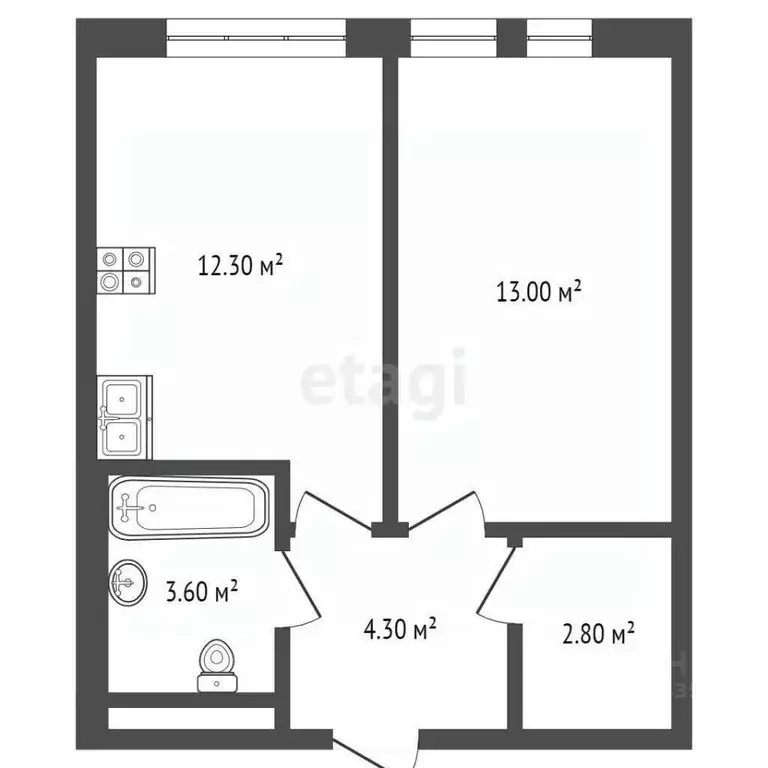 1-к кв. Московская область, Котельники ул. Сосновая, 5к1 (36.5 м) - Фото 2
