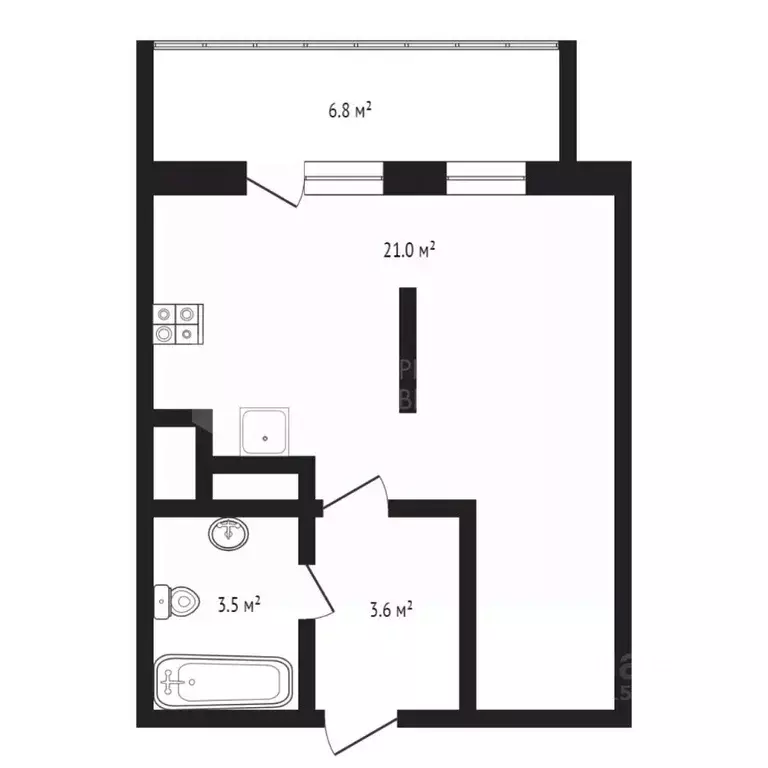 Студия Тюменская область, Тюменский муниципальный округ, д. Патрушева ... - Фото 2