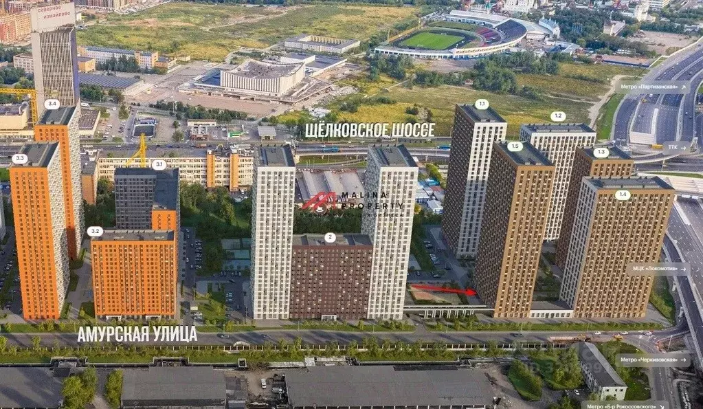 Торговая площадь в Москва Амурский парк жилой комплекс, 4.5 (80 м) - Фото 1