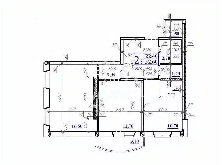 2-к кв. Тюменская область, Тюмень ул. Алексея Леонова, 30 (52.6 м) - Фото 1