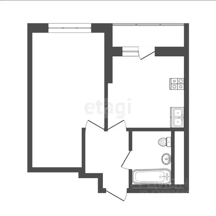 1-к кв. Москва Кантемировская ул., 41к1 (38.0 м) - Фото 1