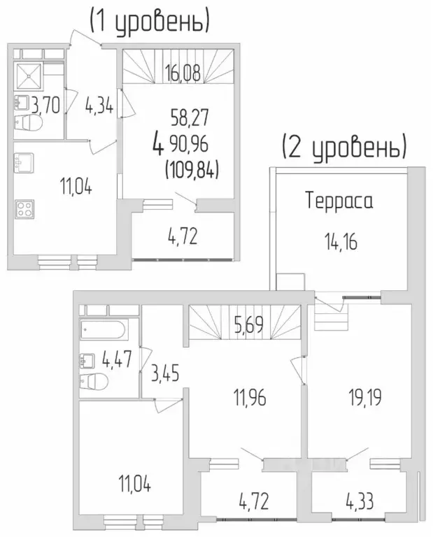 4-к кв. Белгородская область, Белгород ул. Лермонтова, 29А (125.2 м) - Фото 1