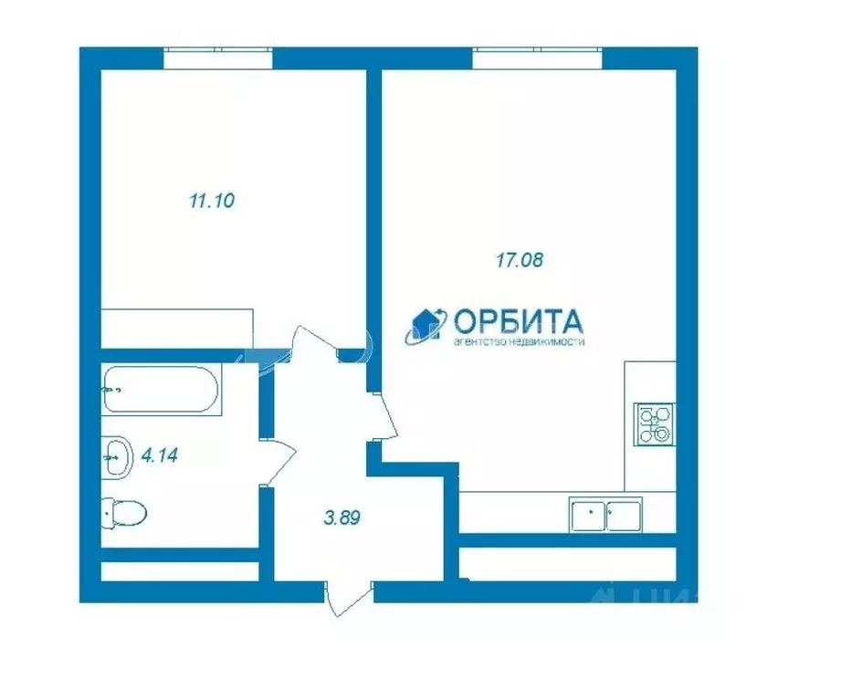 1-к кв. Тюменская область, Тюмень ул. Фармана Салманова, 17 (36.4 м) - Фото 2