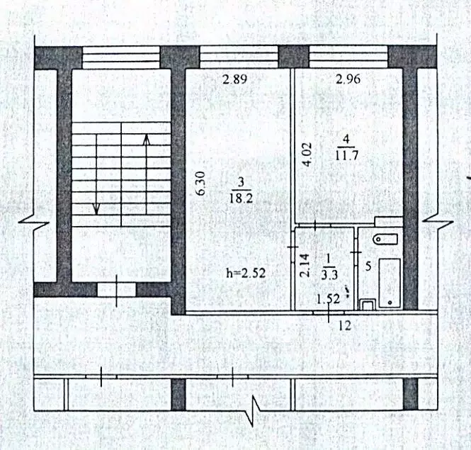 1-к кв. Амурская область, Благовещенск Нагорная ул., 2/2 (36.0 м) - Фото 2