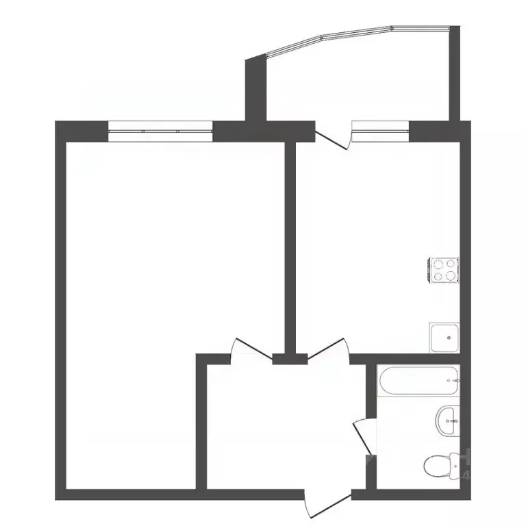 1-к кв. Тюменская область, Тюмень Амурская ул., 4 (45.0 м) - Фото 1