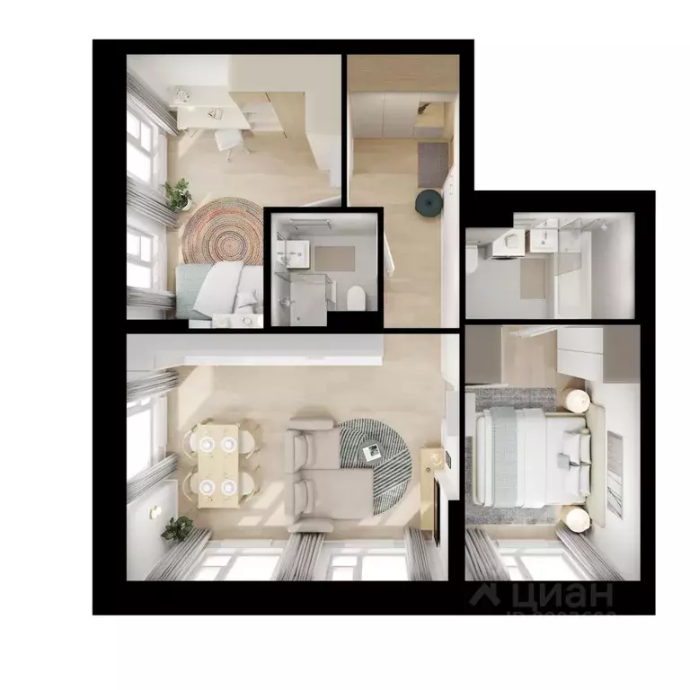 2-к кв. Москва Мичуринский Парк жилой комплекс, 4.2 (61.9 м) - Фото 1