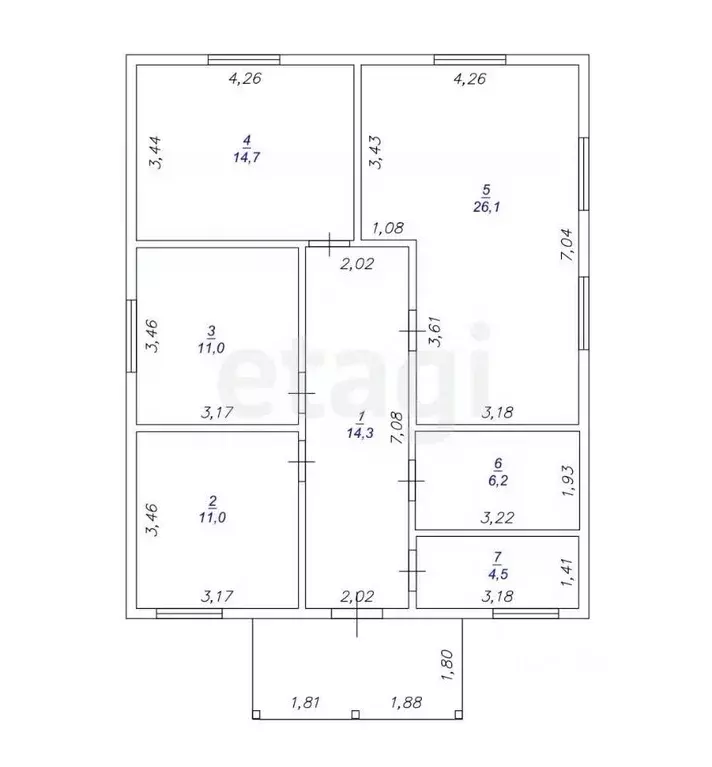 Дом в Тульская область, Тула городской округ, д. Демидовка 146 (83 м) - Фото 2