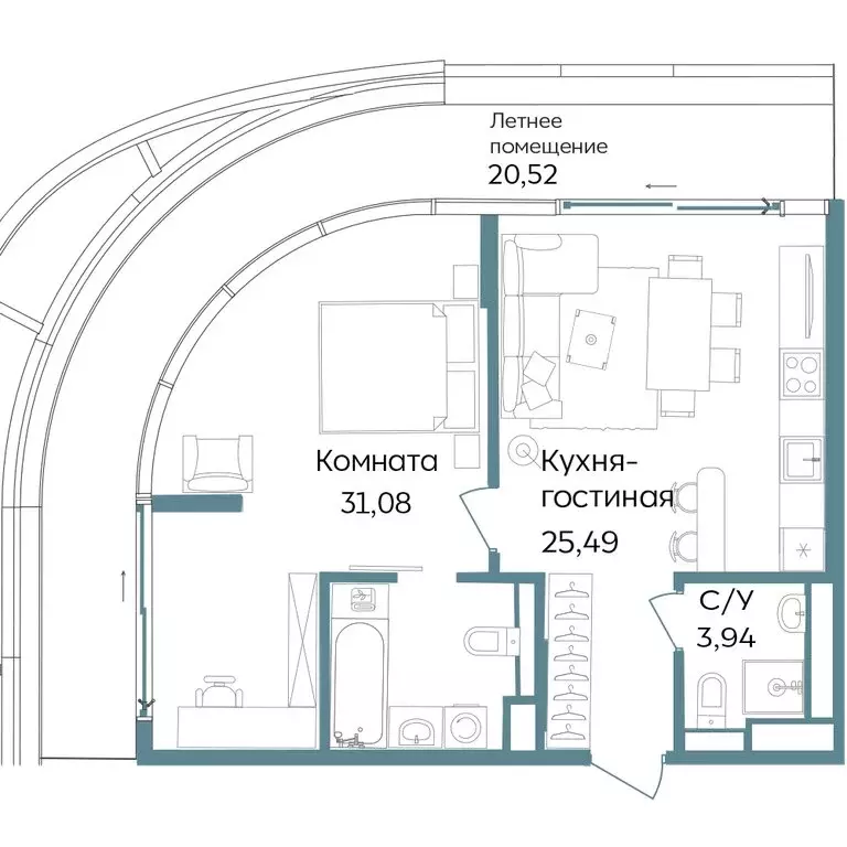 2-комнатная квартира: Республика Крым, Саки (81.03 м) - Фото 1