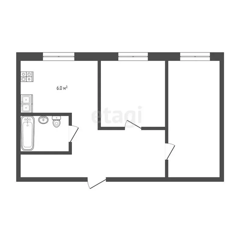 2-комнатная квартира: Нарынка, улица Королёва, 10 (45.6 м) - Фото 0