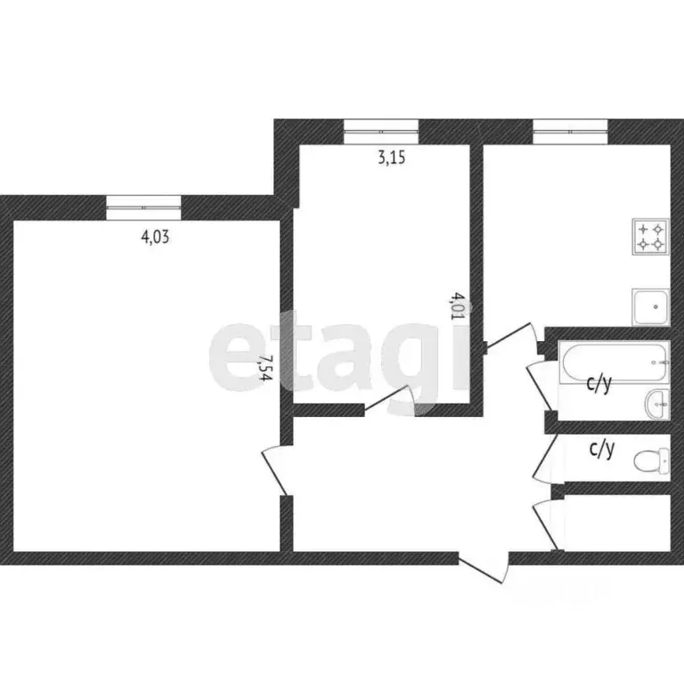 2-к кв. Санкт-Петербург Псковская ул., 6 (62.7 м) - Фото 1