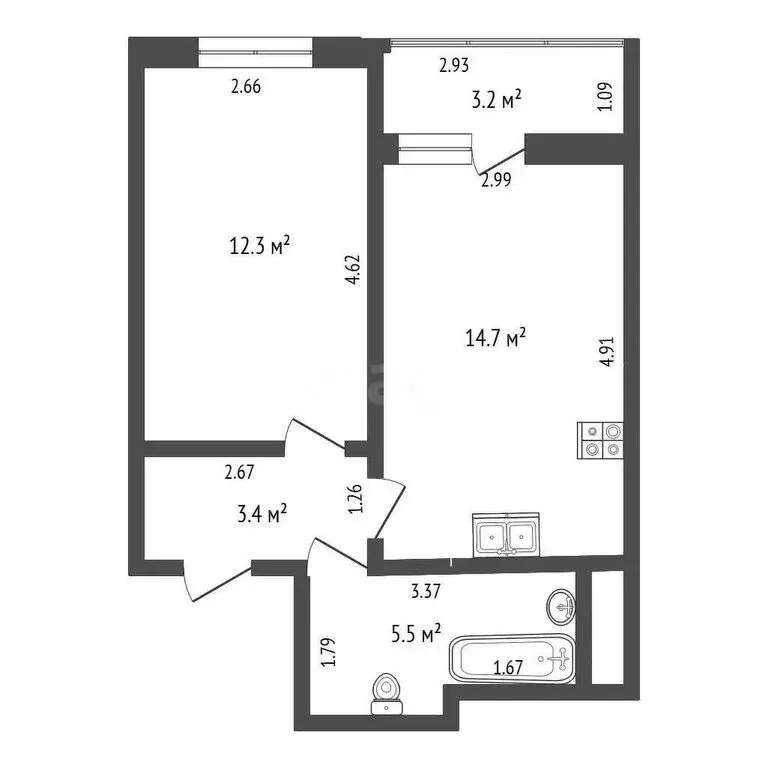 1-комнатная квартира: Анапа, Анапское шоссе, 24к6 (36 м) - Фото 0
