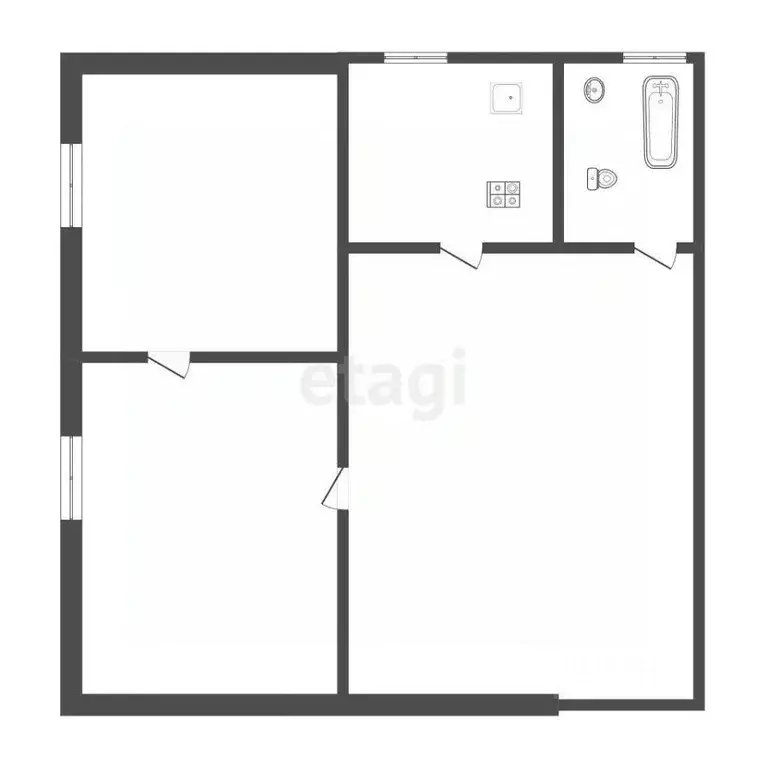 2-к кв. Костромская область, Кострома Ярославская ул., 19А (42.0 м) - Фото 1