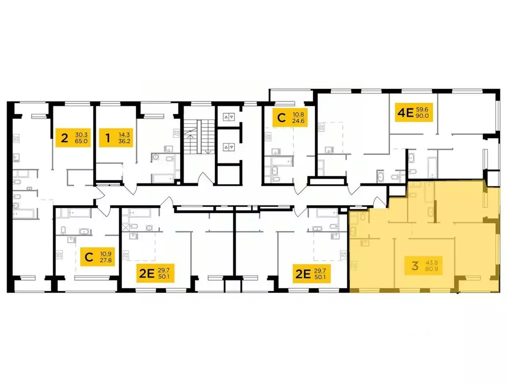 3-к кв. Москва Филатов Луг жилой комплекс, к5 (80.9 м) - Фото 0