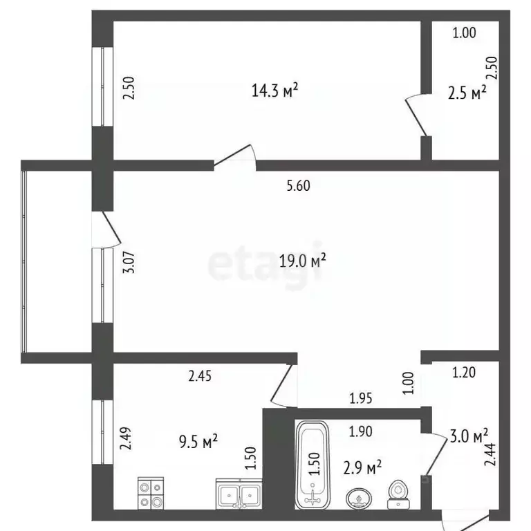 2-к кв. Самарская область, Самара Аэродромная ул., 62 (44.5 м) - Фото 0