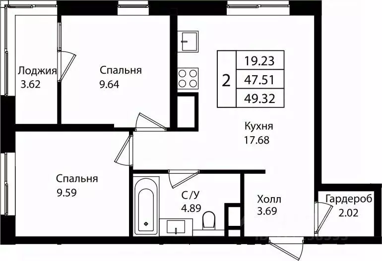 2-к кв. Краснодарский край, Краснодар Хлопчато-бумажный Комбинат мкр, ... - Фото 1