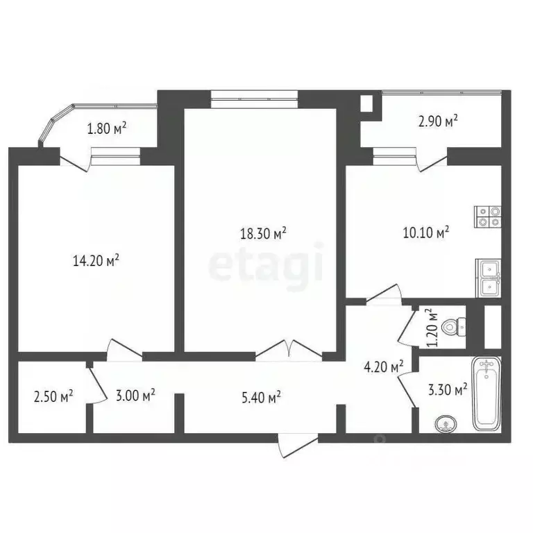 2-к кв. Московская область, Химки Совхозная ул., 10 (64.0 м) - Фото 1