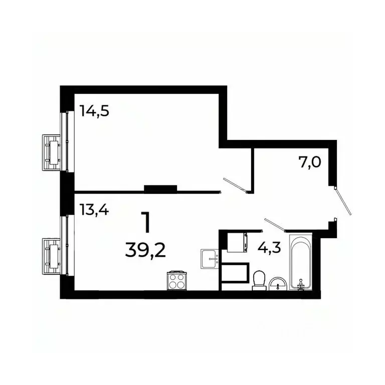 1-к кв. Нижегородская область, Нижний Новгород ул. Коперника, 15 (39.0 ... - Фото 1