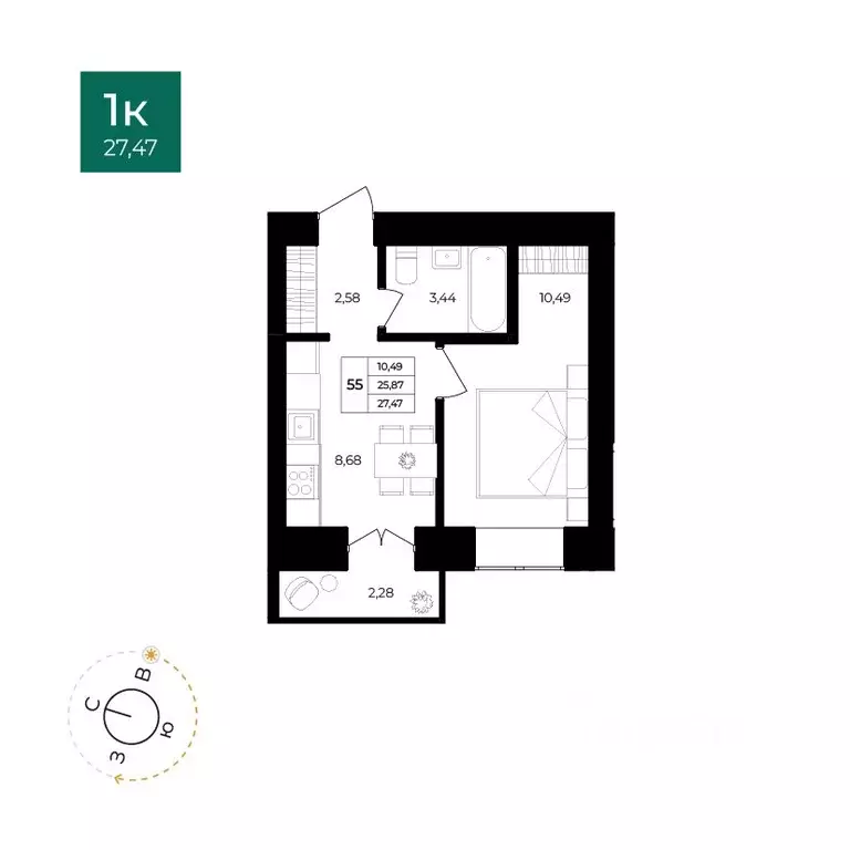 1-к кв. Ярославская область, Ярославль Северный жилрайон, 15-й мкр, ... - Фото 1