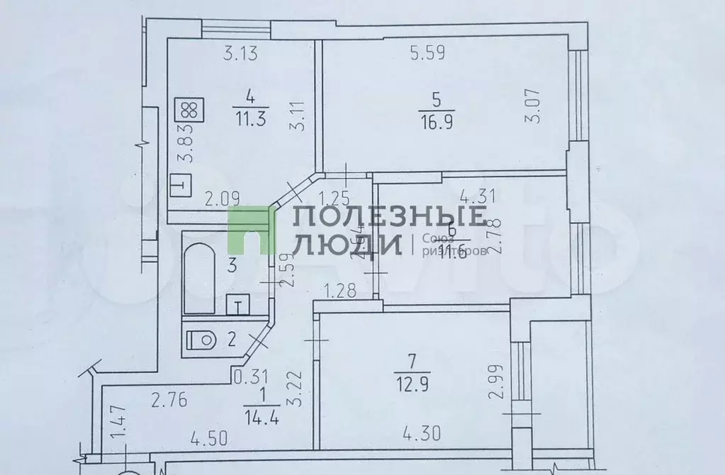 3-к. квартира, 71 м, 17/18 эт. - Фото 0