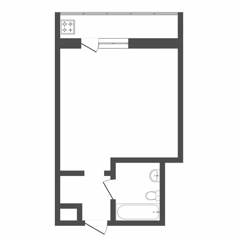 1-комнатная квартира: Тюмень, улица 30 лет Победы, 105 (16.8 м) - Фото 1