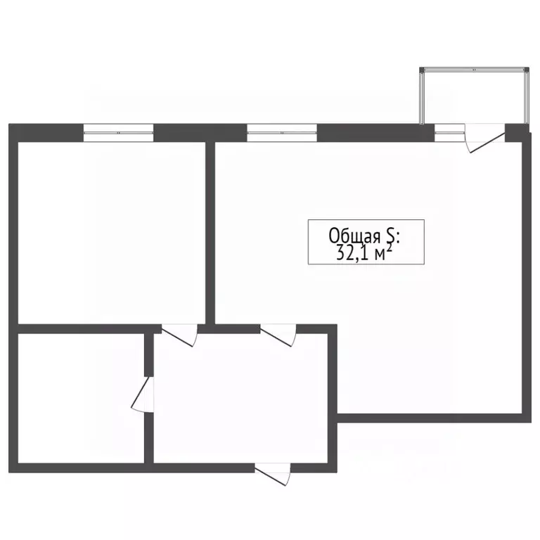 1-к кв. Кемеровская область, Новокузнецк ул. Челюскина, 38 (35.3 м) - Фото 1