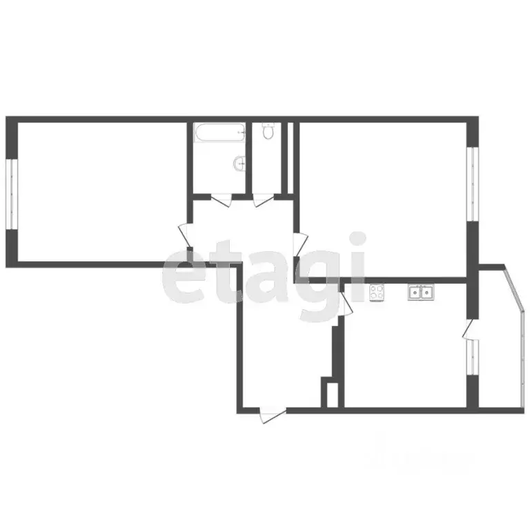 2-к кв. Тюменская область, Тюмень Антипино мкр, ул. Беловежская, 21 ... - Фото 1