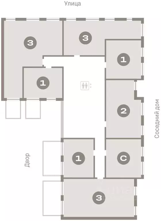1-к кв. Омская область, Омск  (56.32 м) - Фото 2