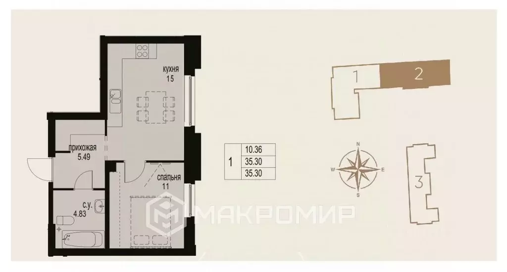 1-к кв. Санкт-Петербург Московский просп., 72к2 (36.0 м) - Фото 1