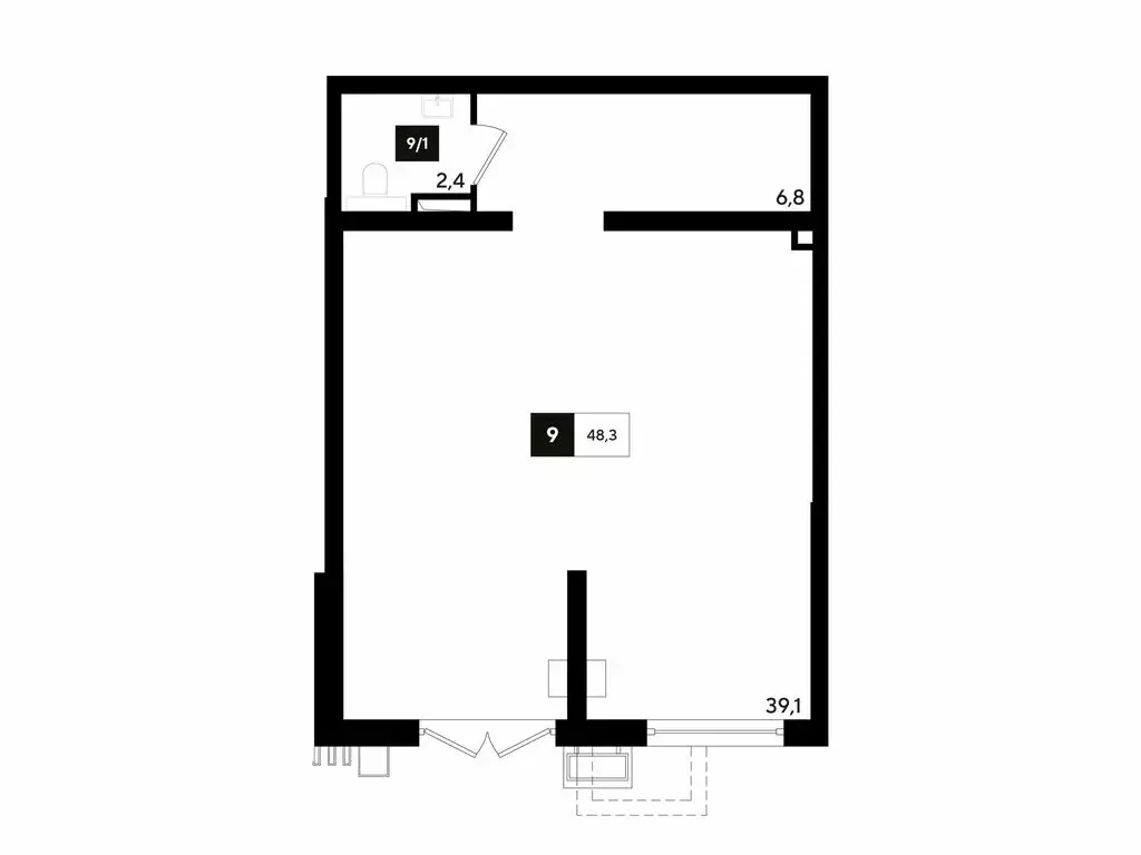 Офис (48.3 м) - Фото 1