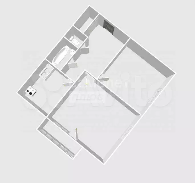 2-к. квартира, 48 м, 4/12 эт. - Фото 0