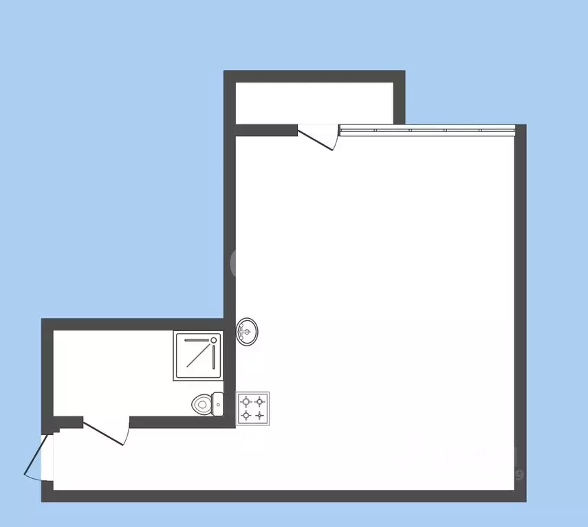 Студия Иркутская область, Иркутск ул. Баумана, 269 (25.8 м) - Фото 2