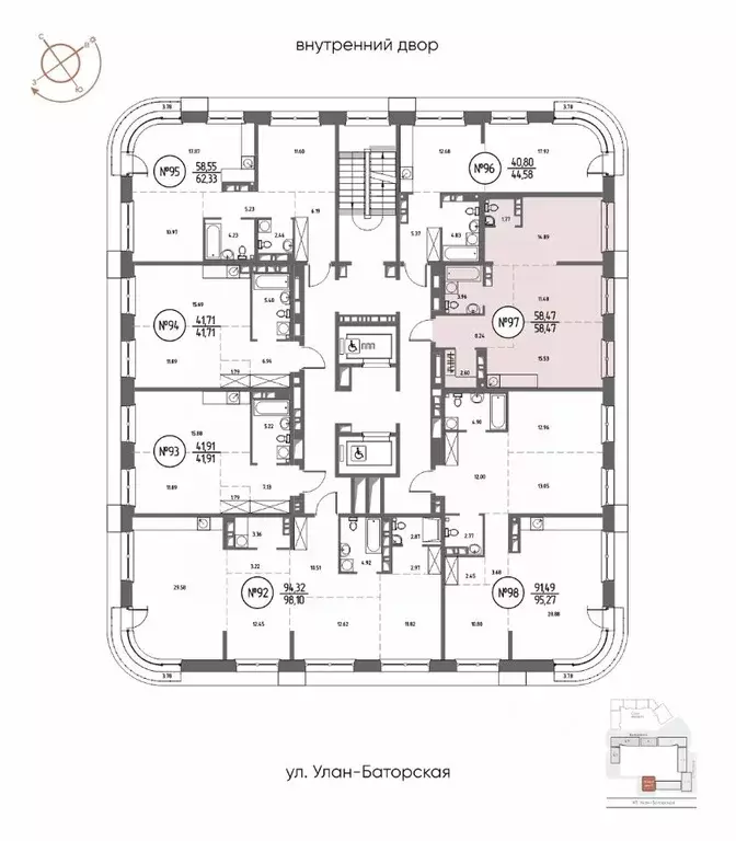 2-к кв. Иркутская область, Иркутск Макс жилой комплекс (58.47 м) - Фото 2