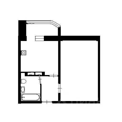 1-к кв. Новосибирская область, Новосибирск Вертковская ул., 119 (37.4 ... - Фото 2