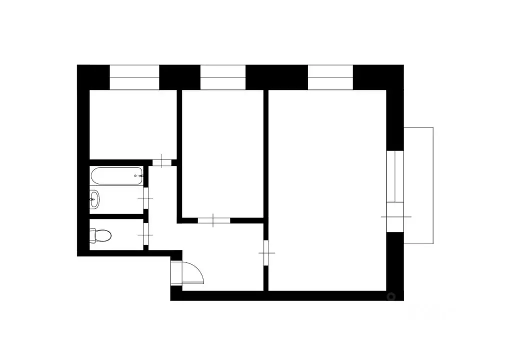 2-к кв. Санкт-Петербург ул. Орджоникидзе, 19 (42.7 м) - Фото 1