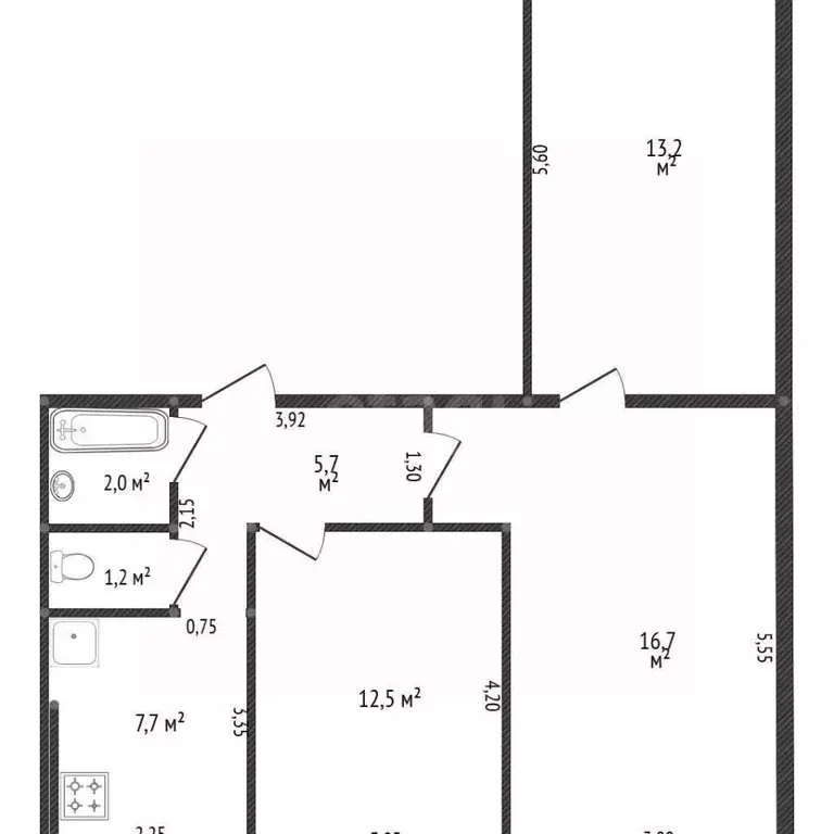 3-к кв. Хабаровский край, Комсомольск-на-Амуре ул. Сусанина, 61к2 ... - Фото 1