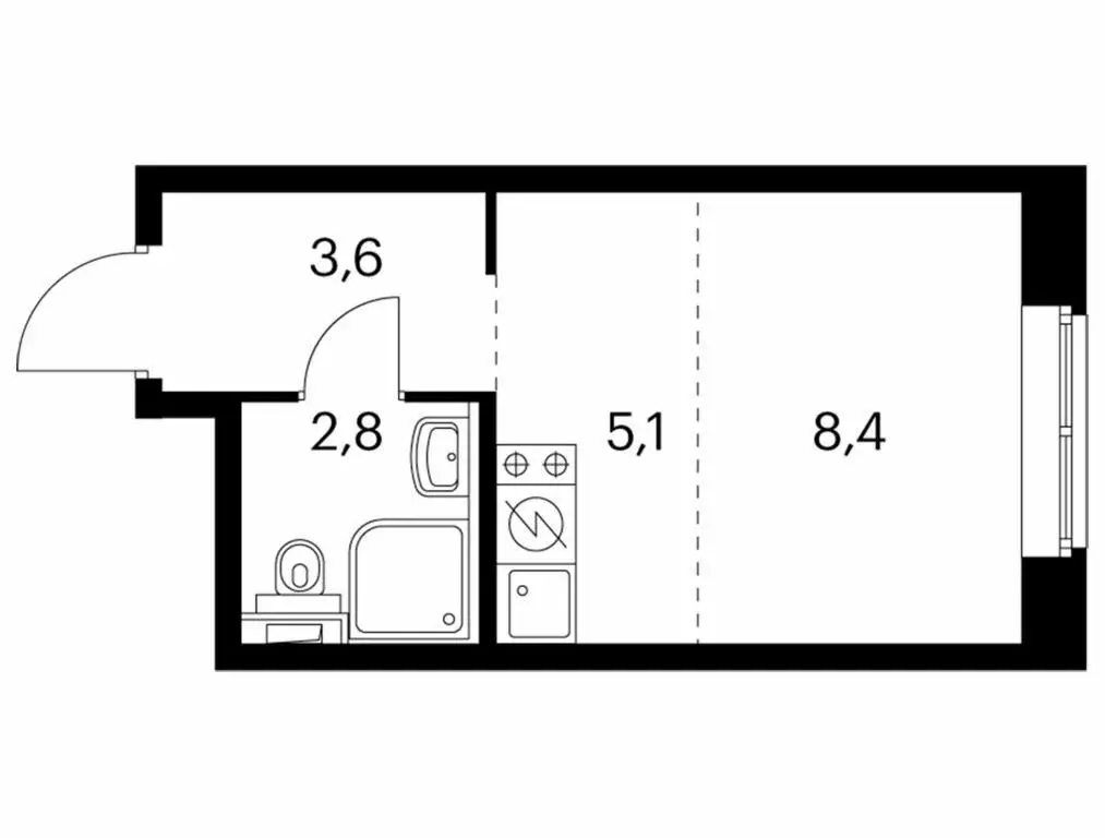 Квартира-студия: Екатеринбург, ЖК Космонавтов 11, 4.2 (19.6 м) - Фото 0