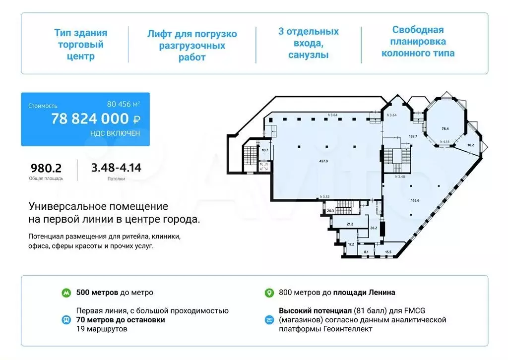 Универсальное помещение на первой линии в центре c НДС - Фото 0