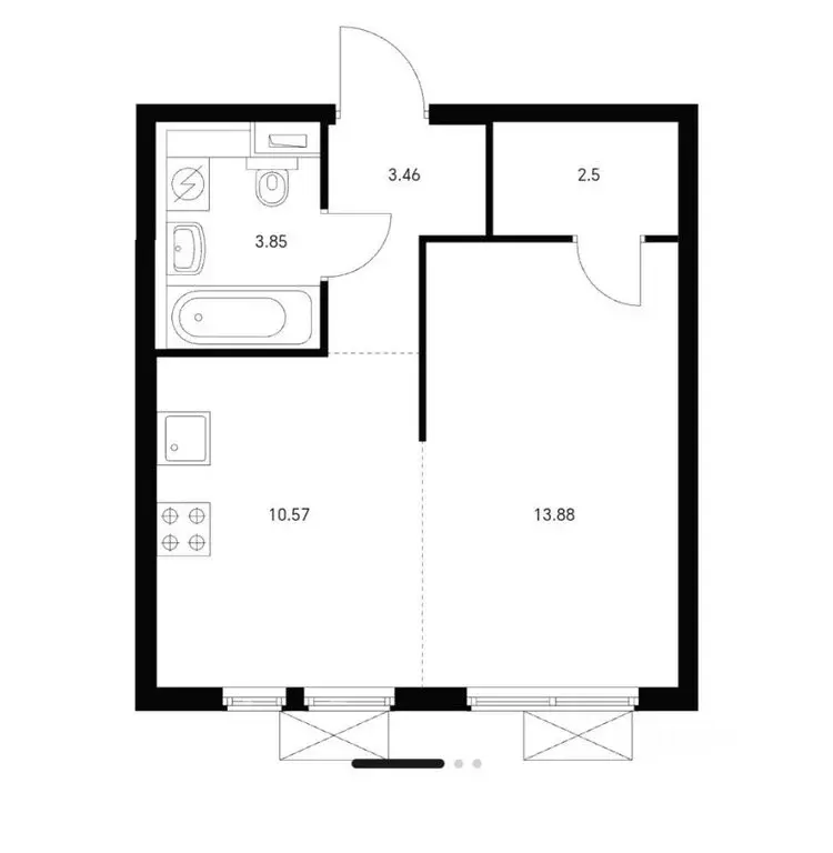 1-комнатная квартира: Москва, Перовское шоссе, 2к3 (36 м) - Фото 1