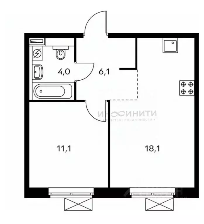 2-к кв. Москва ул. Большое Понизовье, 3 (39.0 м) - Фото 2