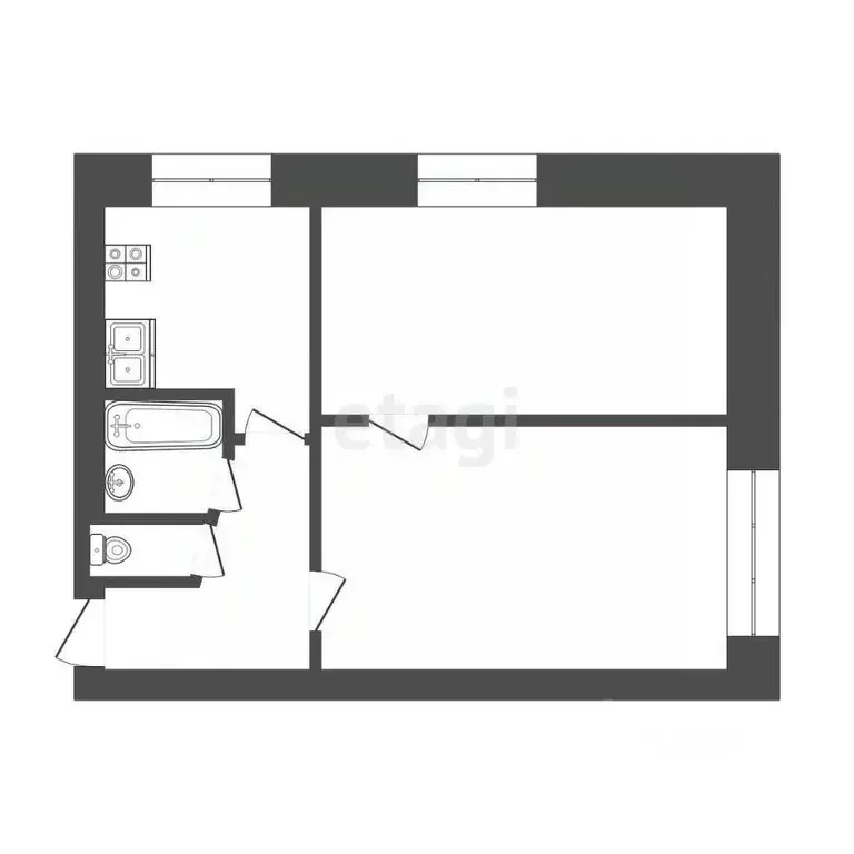 2-к кв. Удмуртия, Ижевск ул. Карла Маркса, 258 (38.3 м) - Фото 1