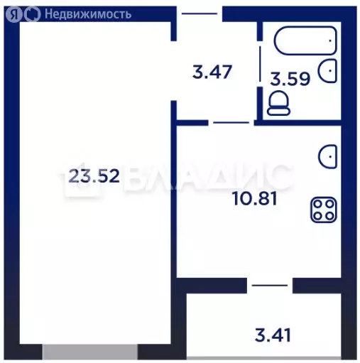 1-комнатная квартира: Липецк, улица Дмитрия Фурсова, 2 (43.09 м) - Фото 1