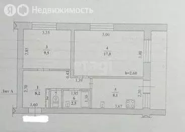2-комнатная квартира: Грязи, Станционная улица, 16 (47 м) - Фото 1